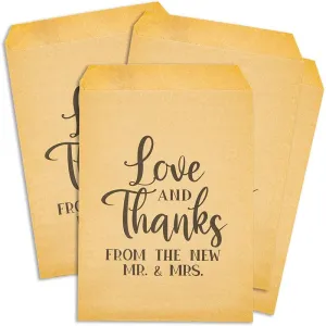 Kraft Paper Bags for Wedding Party Favors (5 x 7.5 Inches, 100-Pack)