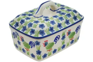 6" Butter Dish - Rooster Strut