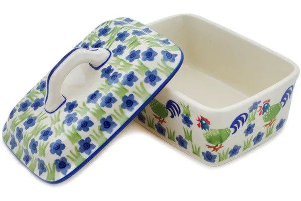 6" Butter Dish - Rooster Strut