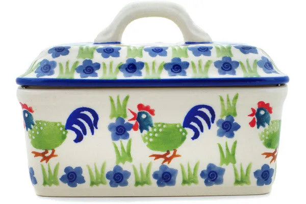 6" Butter Dish - Rooster Strut