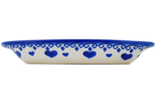 6" Condiment Dish - Blue Valentine Hearts