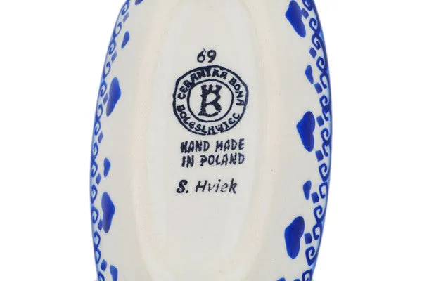 6" Condiment Dish - Blue Valentine Hearts