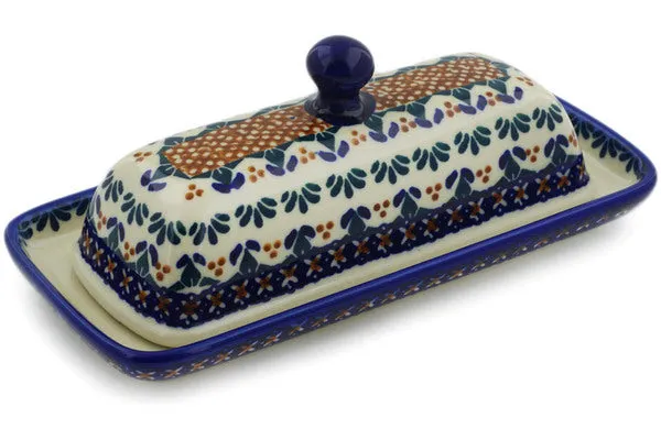 8" Butter Dish - Blue Cress