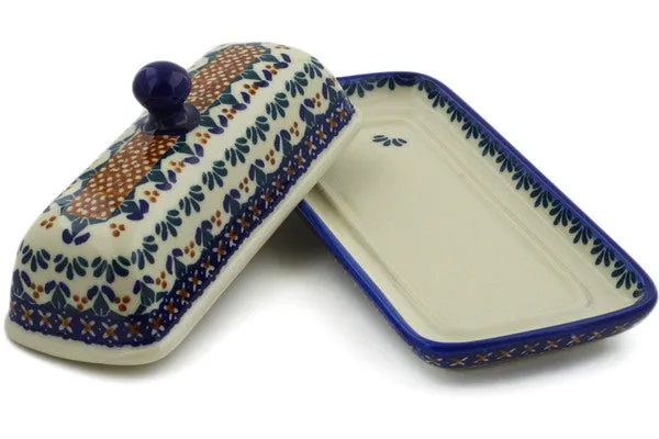 8" Butter Dish - Blue Cress