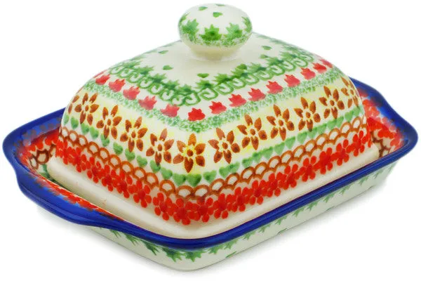 8" Butter Dish - Cheerful Fall