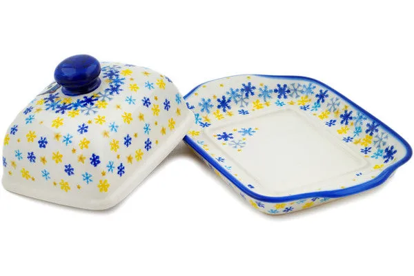 8" Butter Dish - Delightful Snowfall