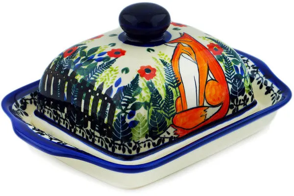 8" Butter Dish - Fox Love