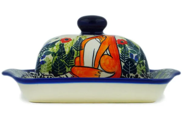 8" Butter Dish - Fox Love