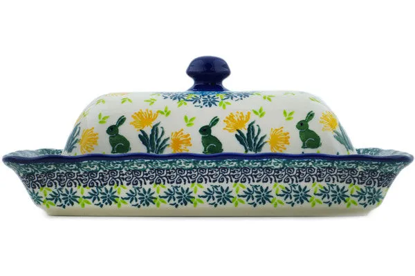 9" Butter Dish - Riveting Rabbits