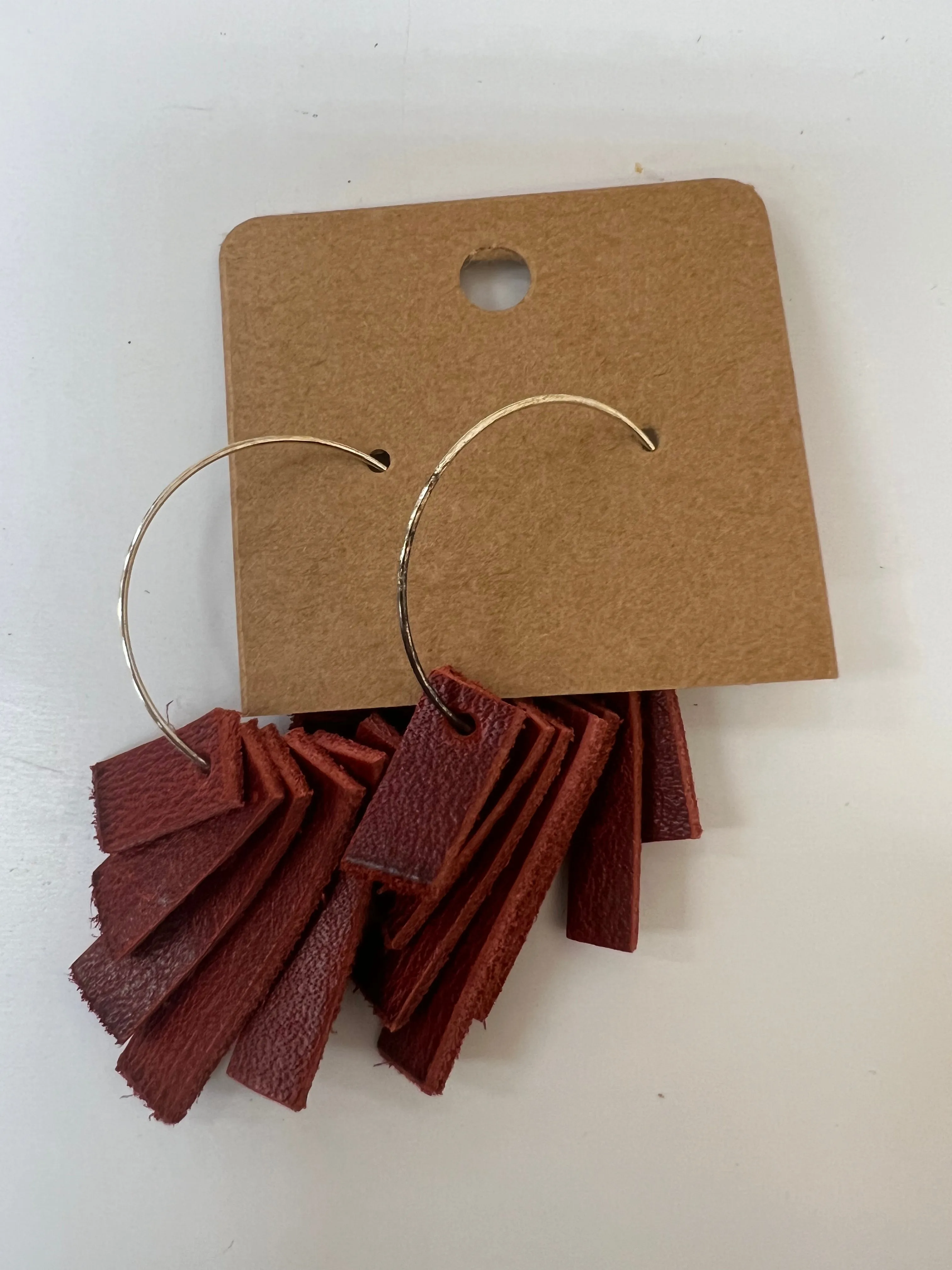 Abstract Earrings - Red Layers