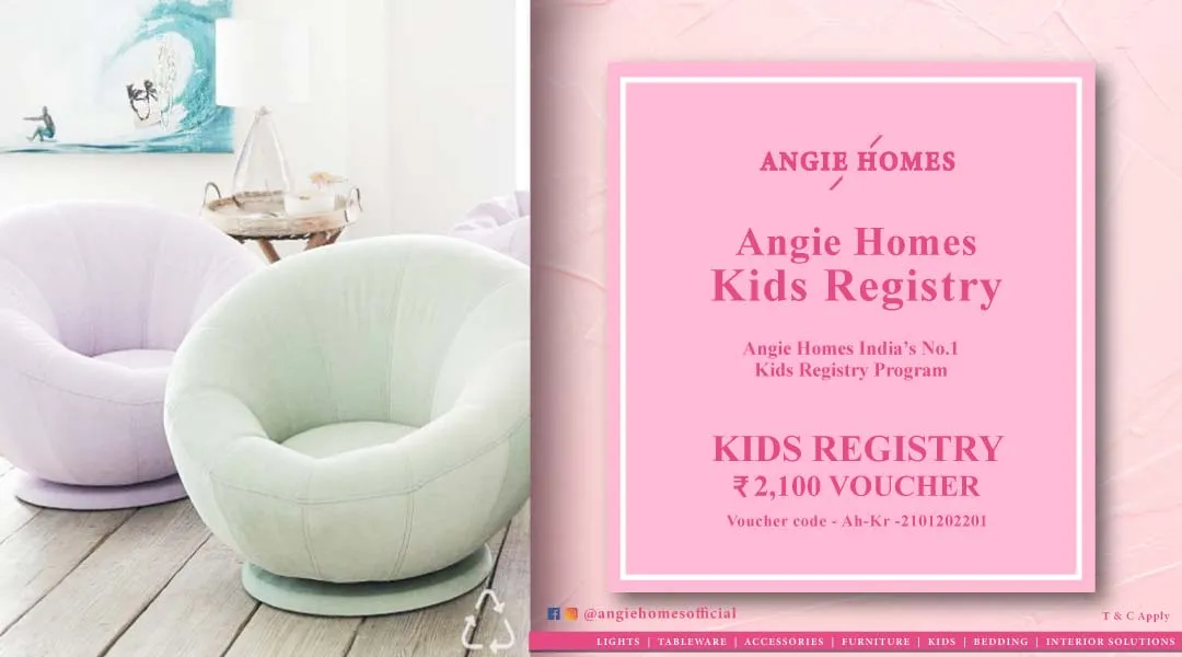 Angie Homes Kids Registry Gift Voucher for Kids Luxury Pouf Chair