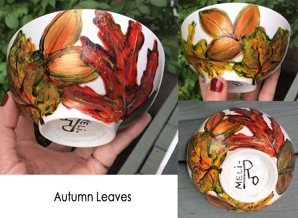 AUTUMN & THANKSGIVING COLLECTION: Hand-Painted Porcelain Holiday DECOR