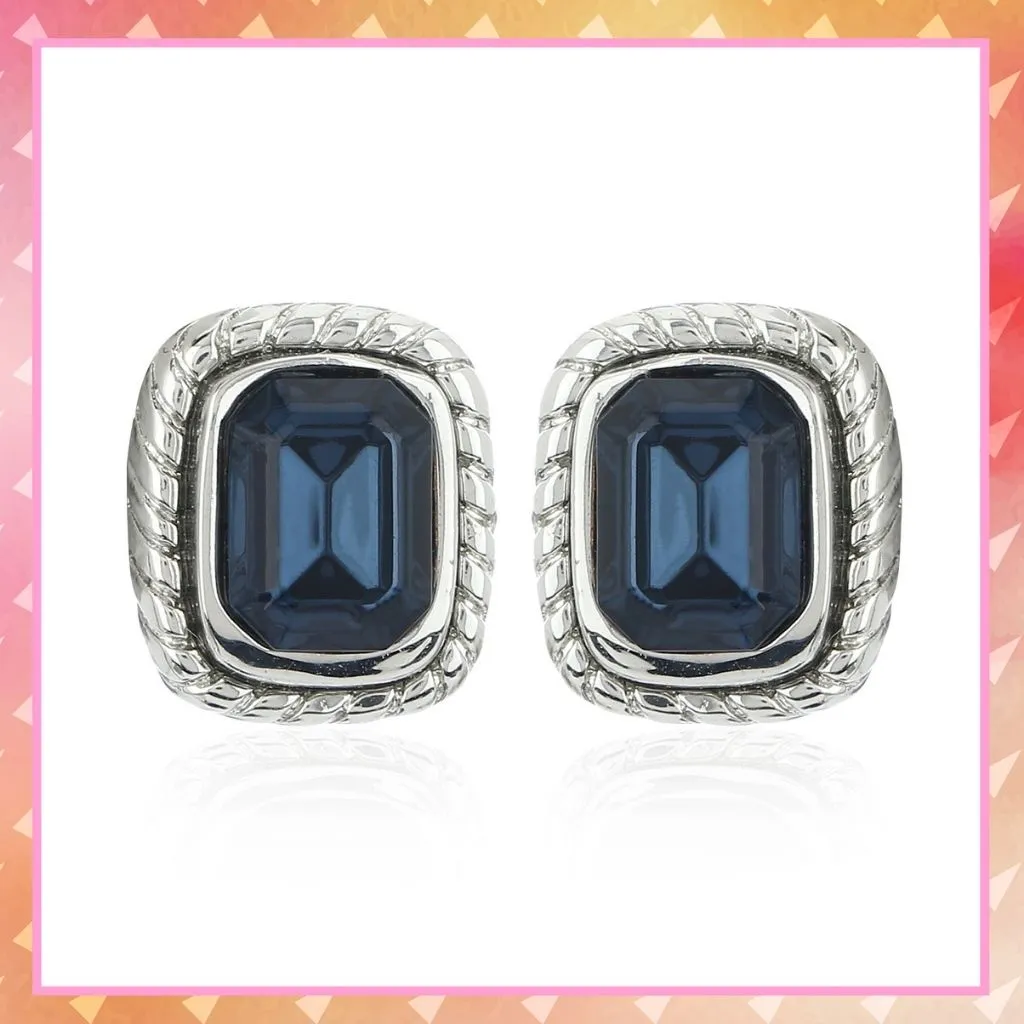 Blue Stone Stud Earrings