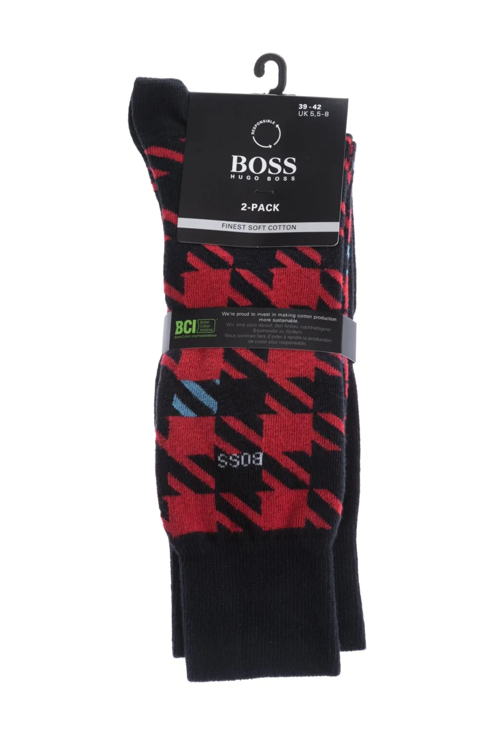 BOSS 2 Pack RS Maxi/Vichy CC Sock in Navy