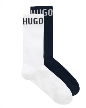 BOSS 2P RS Sport Col Sock in White & Navy