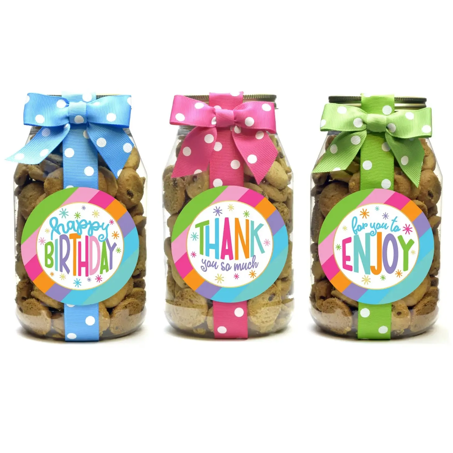 Bright Stripe Assorted Chocolate Chip Cookies - (three variants)