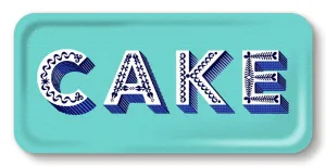 Cake Tray - Aqua - 32x15cm