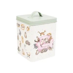 Cat Design Treat Storage Tin