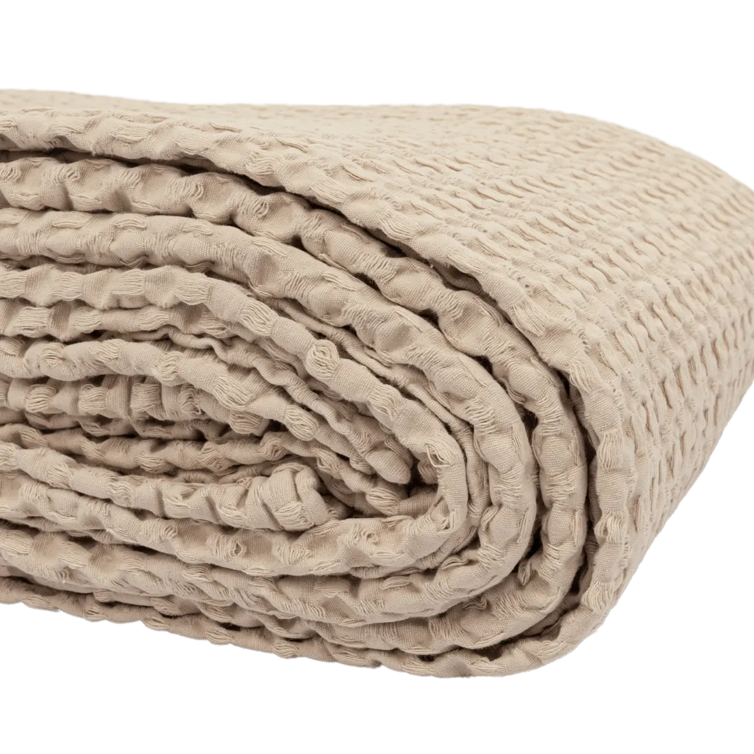 Cotton Bed Cover | Beige