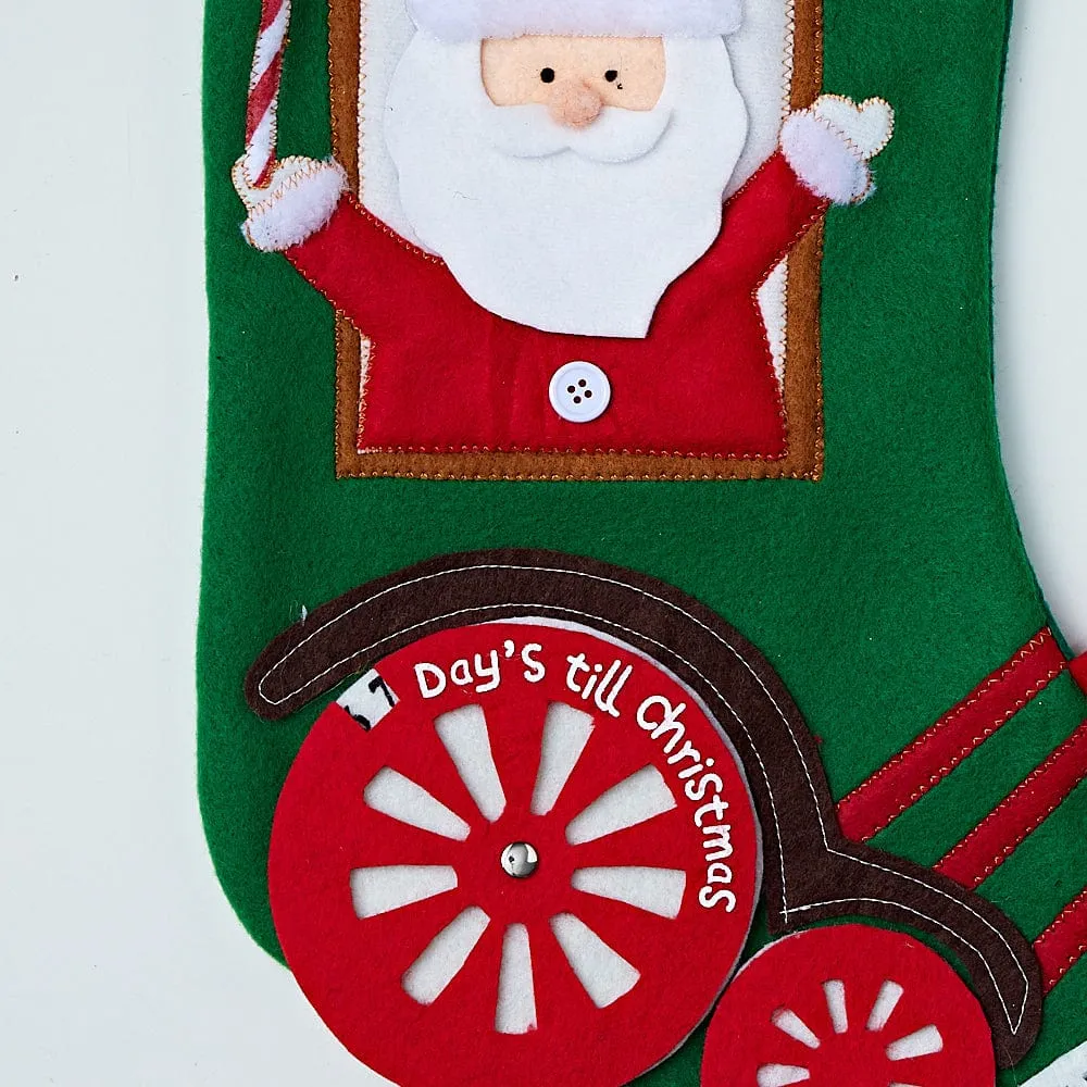 Countdown Train Stocking Spinning Wheels