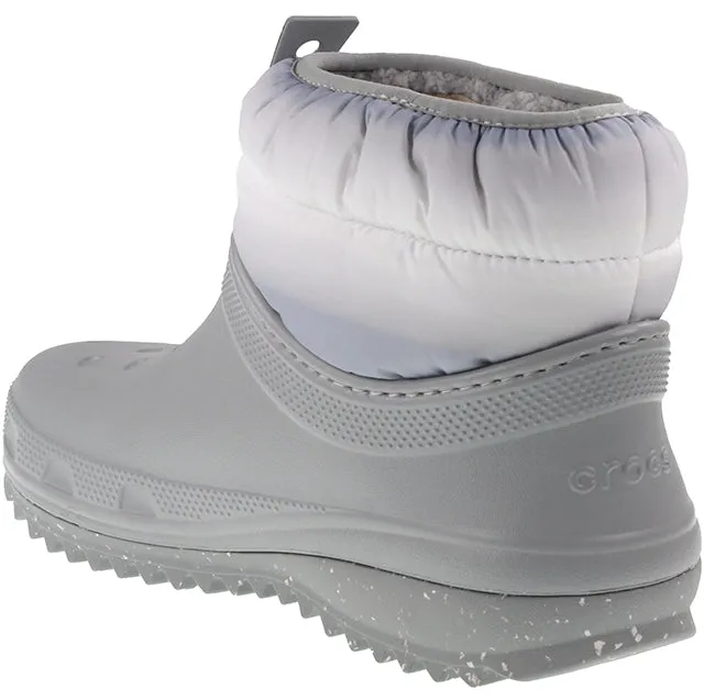 Crocs Clogs Womens Classic Neo Puff Shorty Boot Grey White