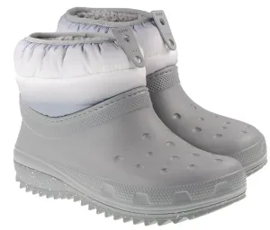 Crocs Clogs Womens Classic Neo Puff Shorty Boot Grey White