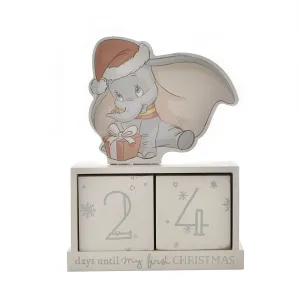 Dumbo Disney Character My First Christmas Baby's Countdown Block