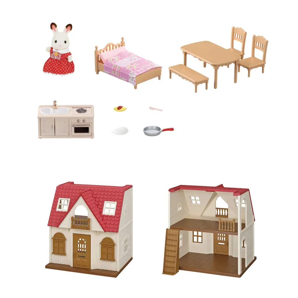 Epoch Calico Critters Red Roof Cozy Cottage Starter House