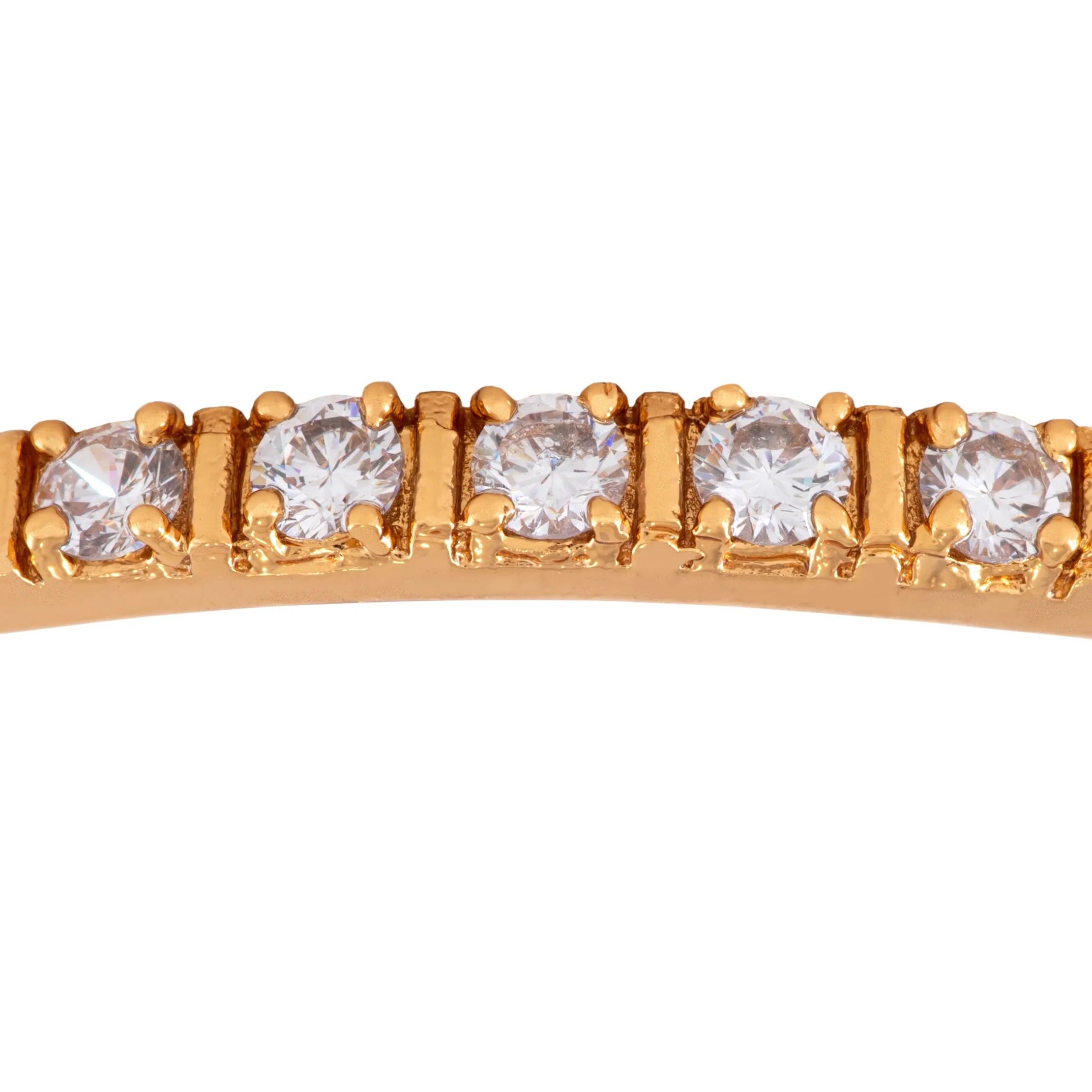 Estele Gold Plated Candy Bracelet with White American Diamonds Bracelet