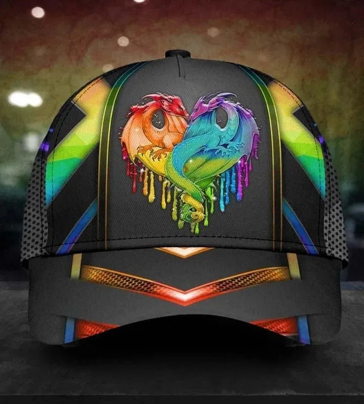 Eternal Love Lgbt Printing Baseball Cap Hat, Lesbian Pride Accessories, Gay Pride Accessories