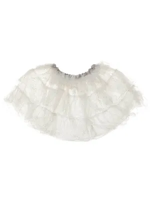 Fairy Princess Girls Deluxe White Tutu with Glitter