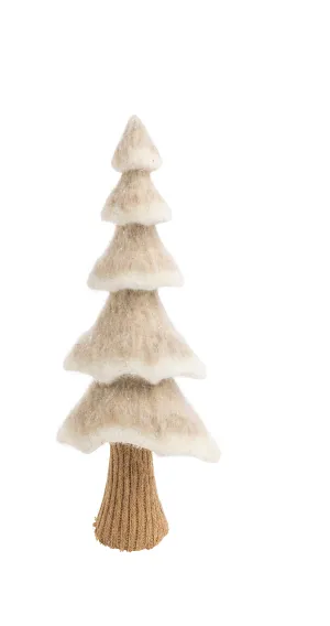 Felt Covered Tiered Tree with White Flocked Edges