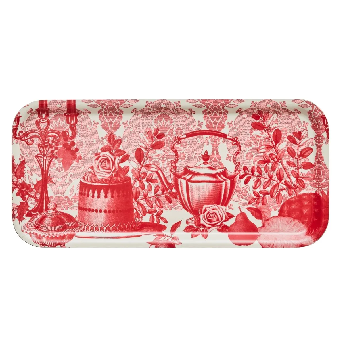 Festin Red 13'' x 6" Tray by Le Jacquard Français