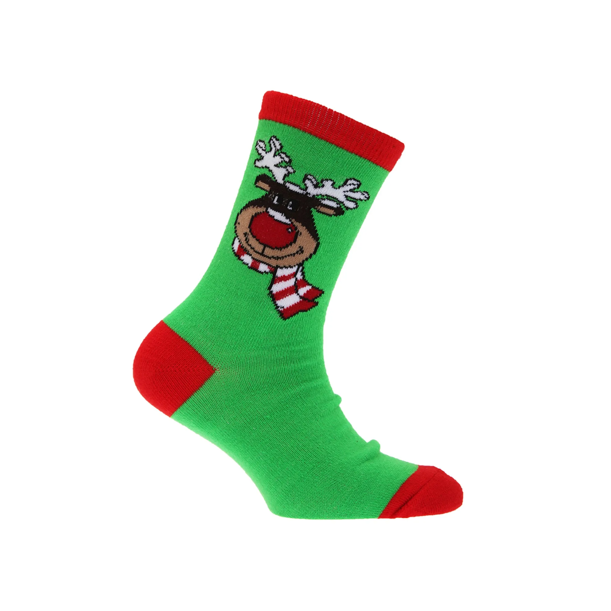 FLOSO Childrens/Kids Christmas Character Novelty Socks (Pack Of 4)