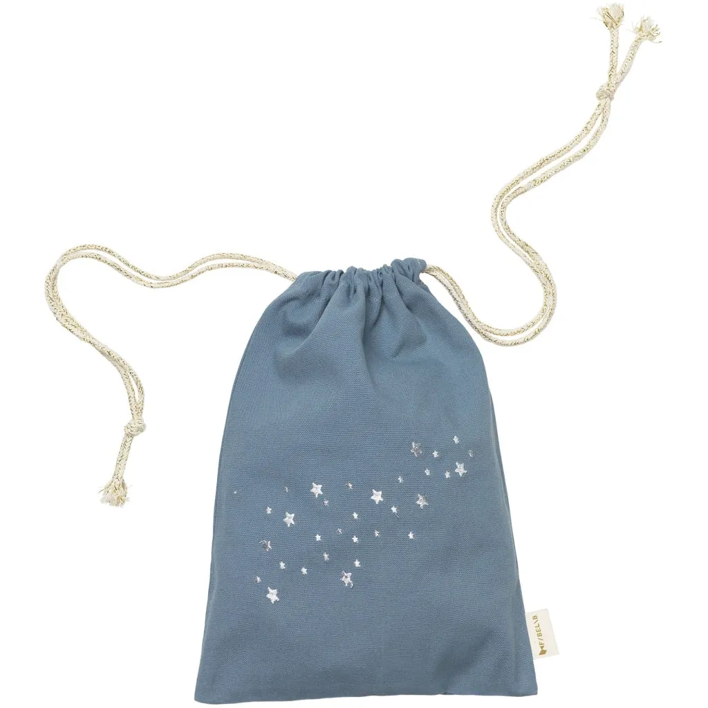 Gift Bag - Starry Night embroidery - Blue Spruce