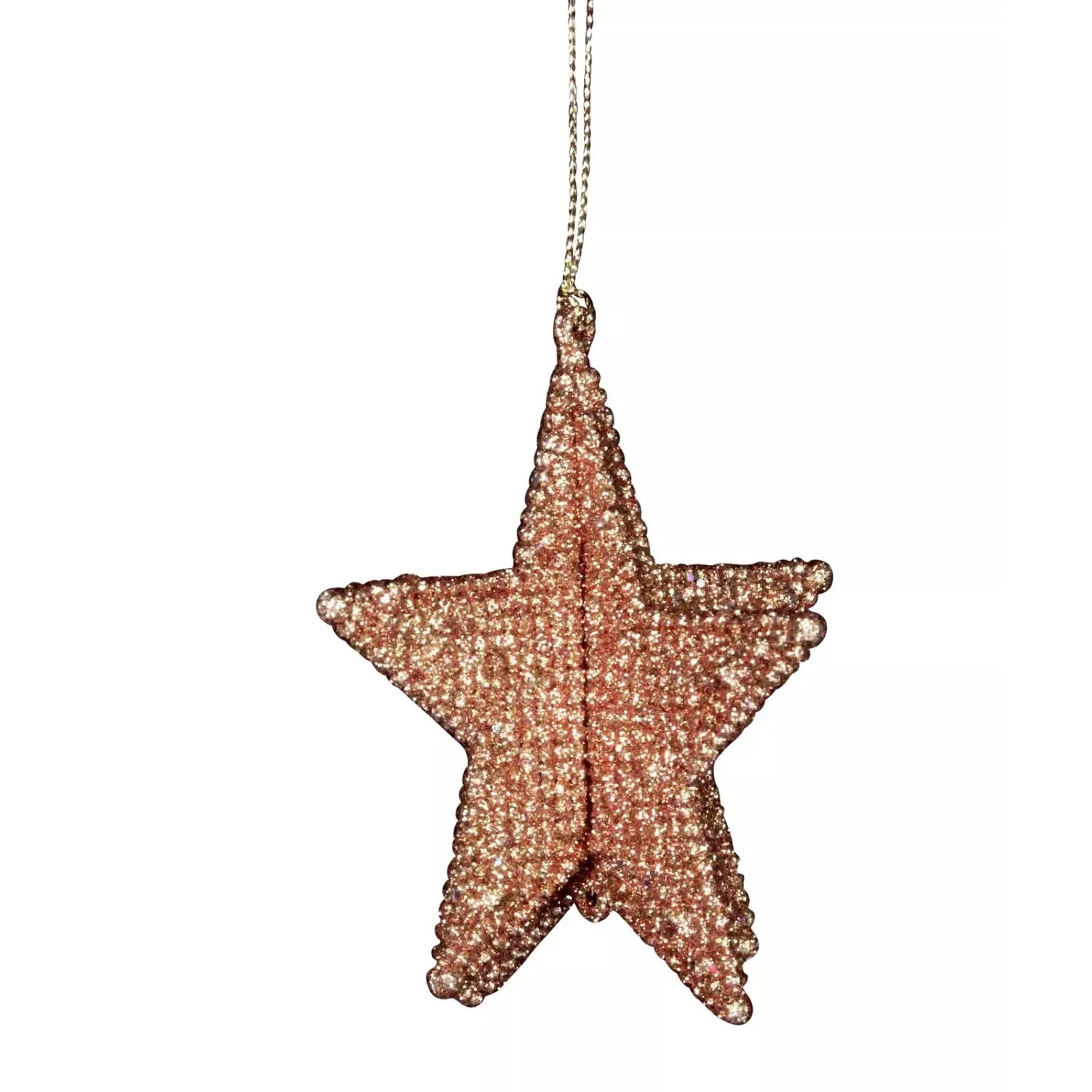 Gisela Graham Copper 3D Star Tree Decoration