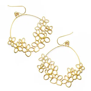 Gold-Plated Hydrangea Earrings