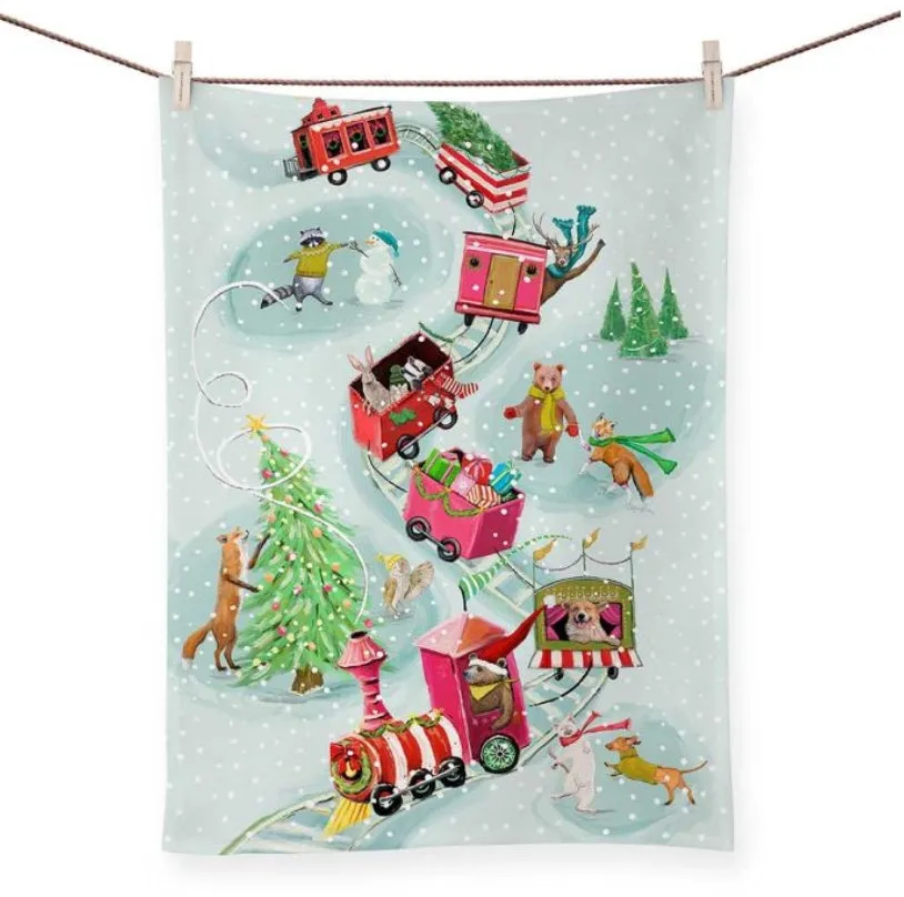 Holiday Eclectic Art Tea Towels