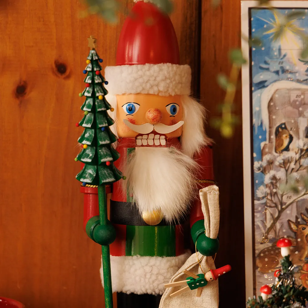 Large Handmade German Wooden 15" Nutcracker - Santa Claus