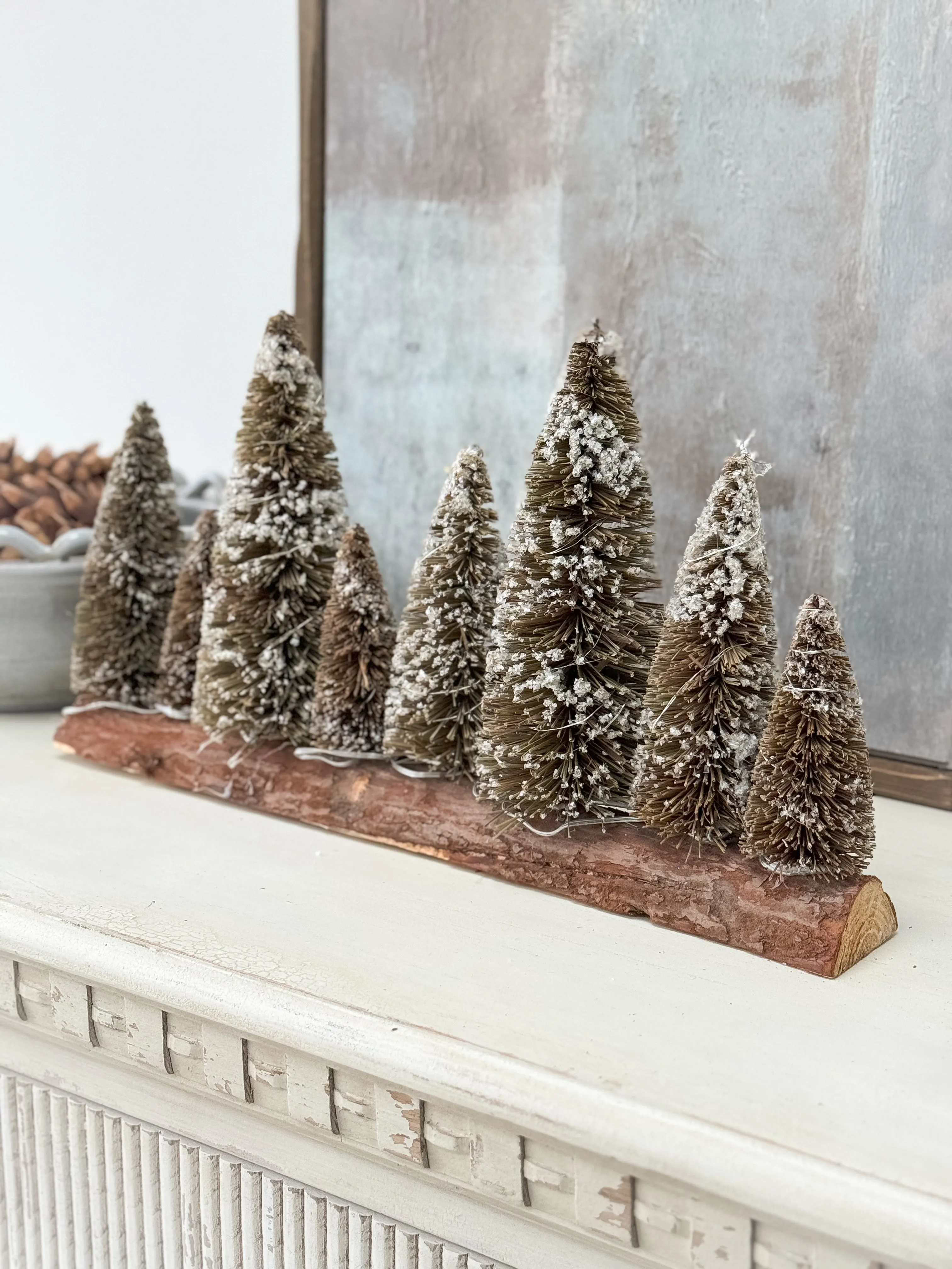 LED Dark Brown Fir Forest Scene