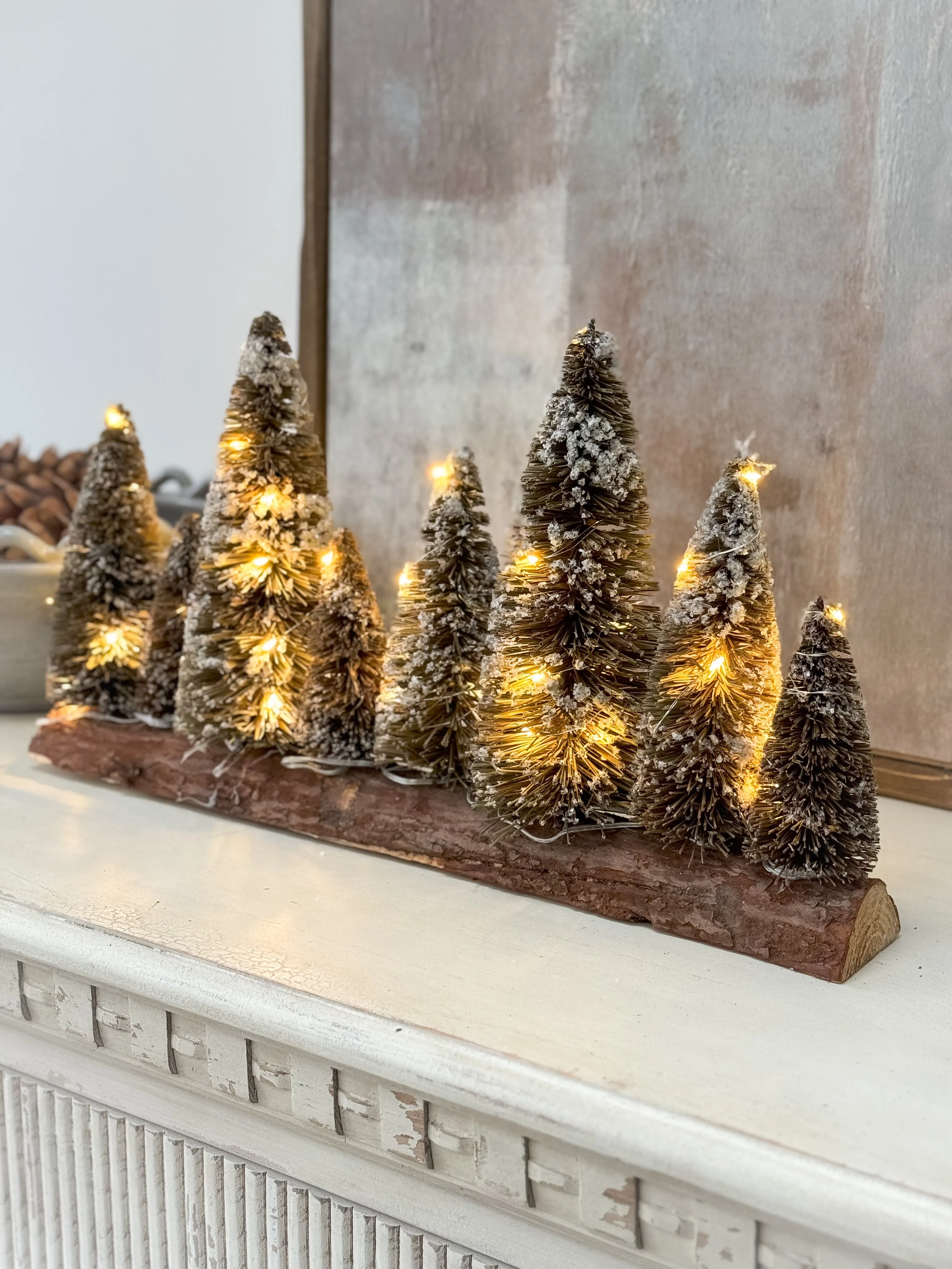 LED Dark Brown Fir Forest Scene