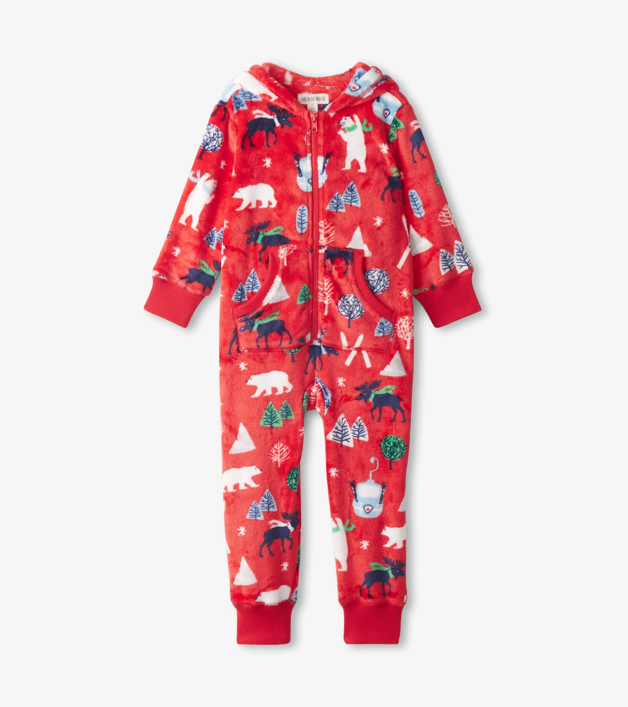 Little Blue House Vintage Ski Kids' Fleece Jumpsuit