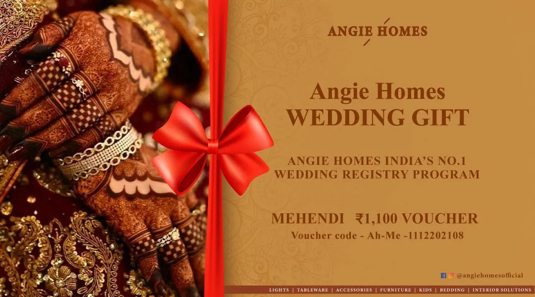 Luxury Mehendi Ceremony Gift Voucher with Angie Homes