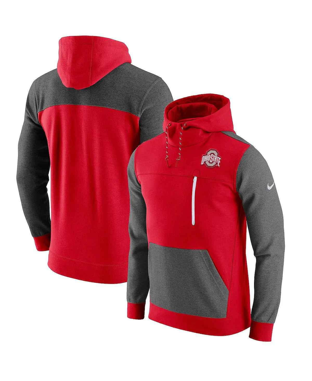 Men's scarlet ohio state buckeyes av-15 2.0 pullover hoodie Nike