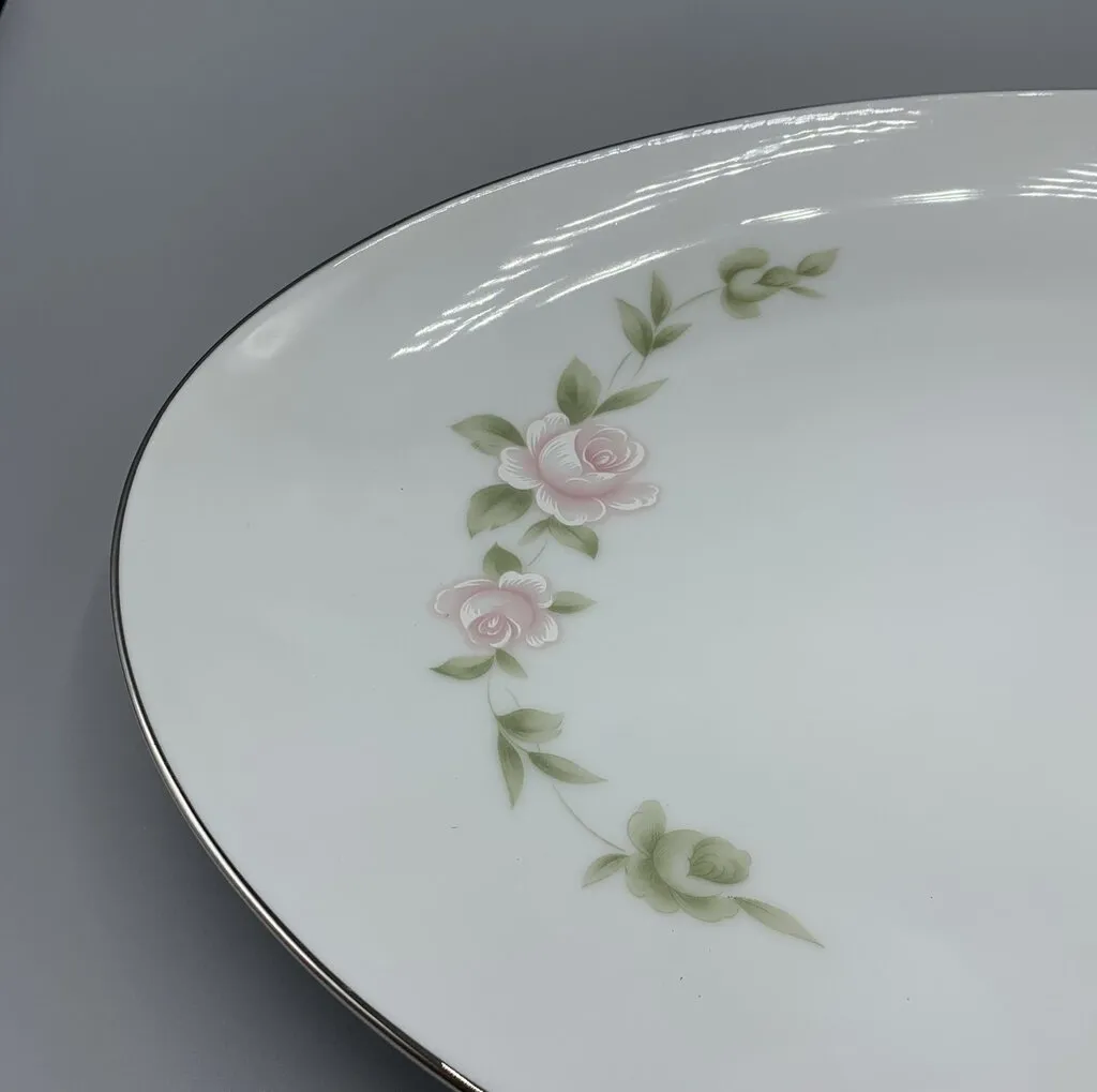 Mid-Century Style House “Tudor Rose” Oval Serving Platter /hg