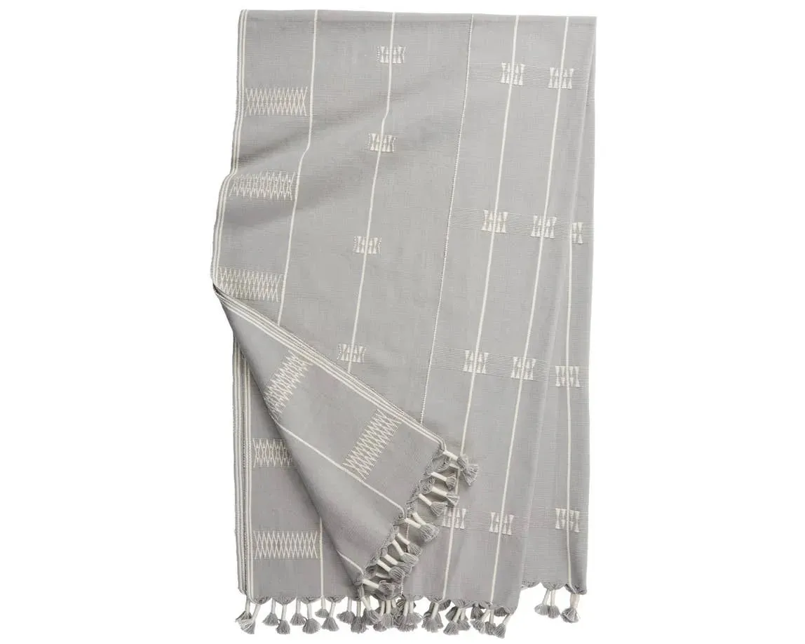 Nagaland Throw NGD10 Light Grey/Cream Throw Blanket