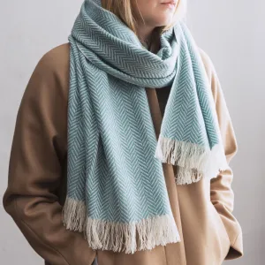 Nerva Cashmere Scarf [Mint/Cream]