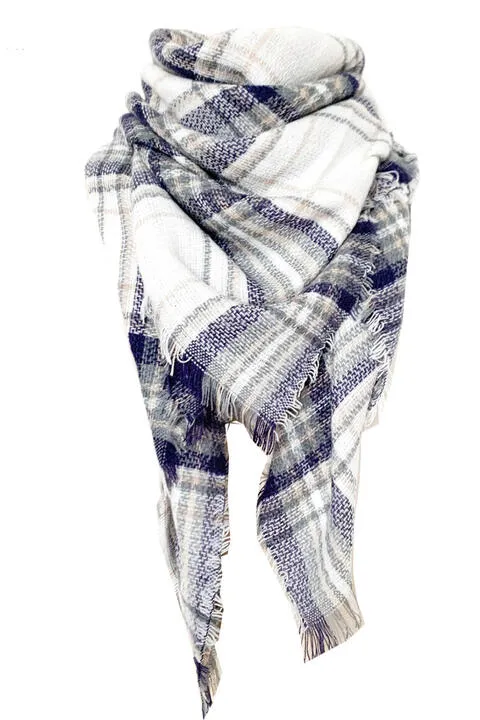 Plaid Imitation Cashmere Scarf