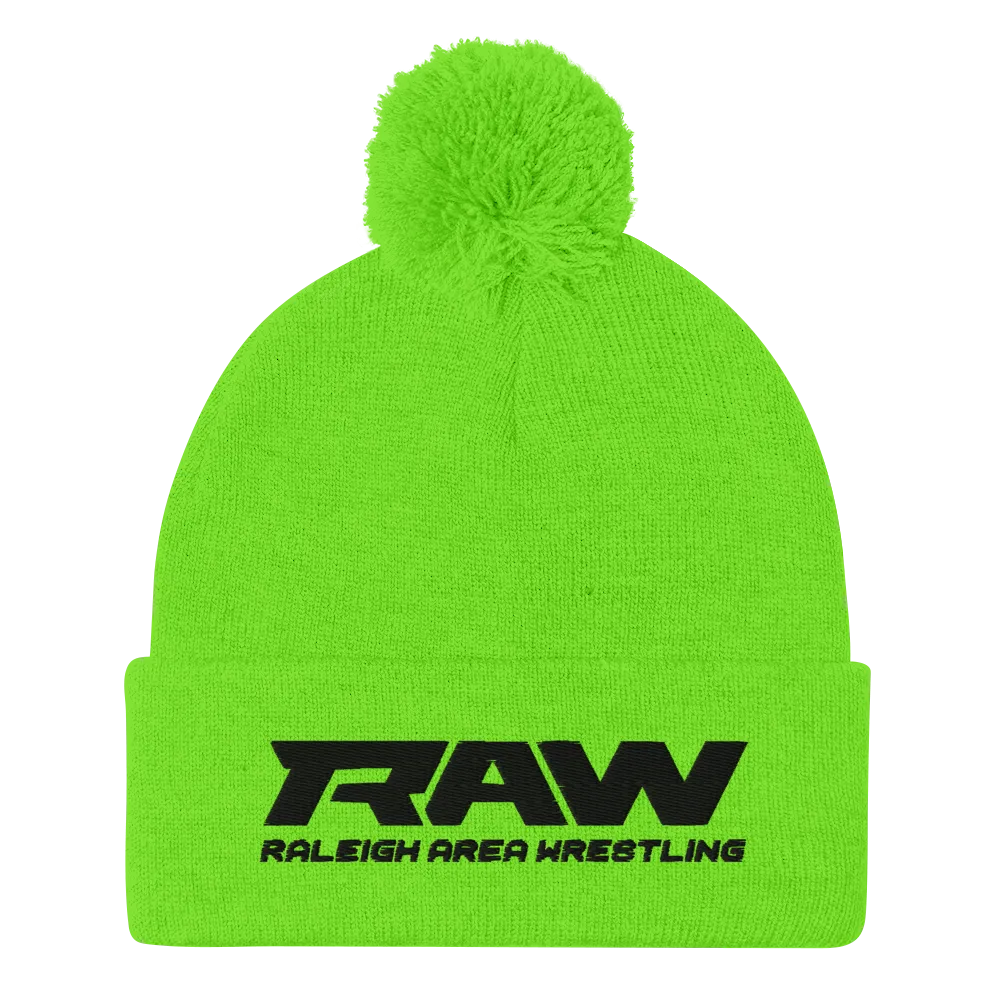 RAW Pom-Pom Beanie