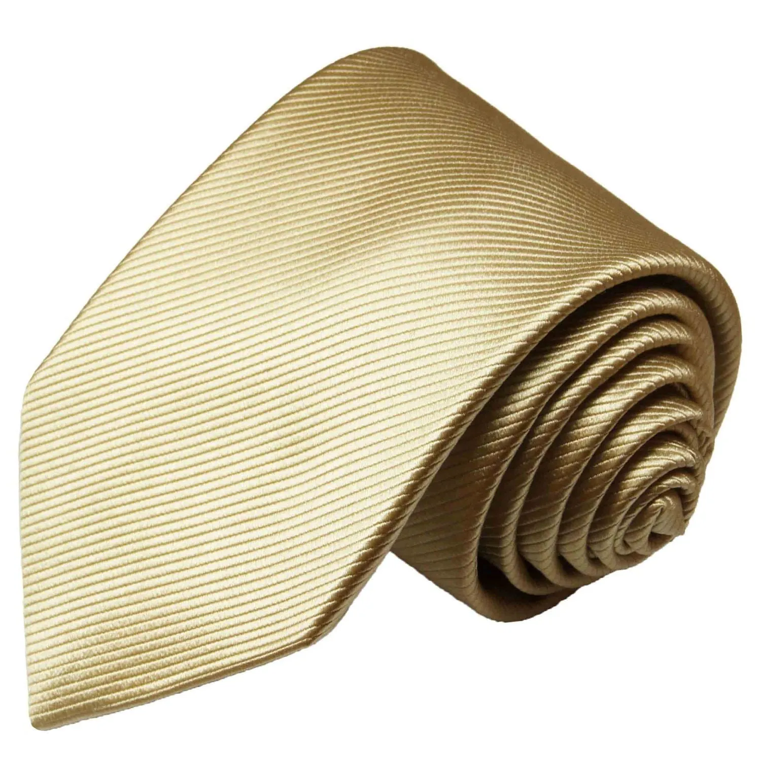 Solid Tan Silk Tie and Accessories